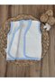 Blue-White Sleeveless Quilted Baby Vest - 100% Cotton, for Baby Girl and Boy, Seasonal with Snap Fasteners - 6