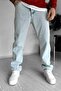 Baggy Ice Blue Acid Washed Loose and Comfortable Fit Jeans - 4