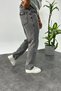 Baggy Acid Wash Gray Color Jeans - 2