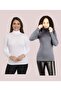 Women's Long sleeve Turtleneck Turtleneck Stretch Fabric Jersey (2-Pack)