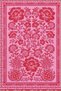 Pink Themed Flower Motifs Rose Patterned Vintage Decorative Carpet 5063