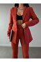 Flexible Tile Fleto Blazer Jacket and Belted Flare Leg Pants Suit - 5