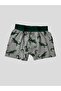 Boy's Cotton Dinosaur Patterned Gray Wide Elastic 2-Piece Boxers - 2