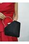Women's Big Stone Look Black Evening Dress Clutch Chain Strap Handheld Wedding Engagement Night Shoulder Bag - 4