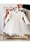 White Butterfly Wings Long Sleeve Tutu Dress - 4