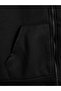 Zippered Hooded Oversize Sweatshirt - 4