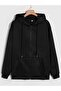 Zippered Hooded Oversize Sweatshirt