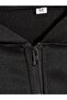 Zippered Hooded Oversize Sweatshirt - 3