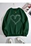 Crew Neck Printed Oversize Unisex Sweatshirt