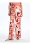 Lcwaikiki Classic Elastic Waist Print Wide Leg Women's Trousers - 3