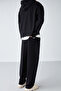 Leox Men's Comfort Fit Embroidered Hooded Black Tracksuit Set - 4