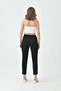 Women's Trousers - Back Elastic Waist - Front Straight Belt - Comfortable Fit Lycra Stretchy Crepe Fabric - 7