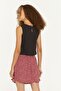 Black Bohemian Short Blouse - Crew Neck, Sleeveless - 4