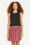 Black Bohemian Short Blouse - Crew Neck, Sleeveless