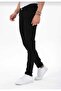 Men's Slim Fit Stretch Fabric Plain Black Trousers - 2