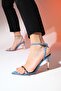 Bruno Light Denim Blue Single Strap Women's High Heeled Shoes