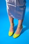 Blues Green Patent Leather Round Toe Ankle Strap Women's High Heels - 5