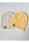 Baby Boy 2-Piece Combed Cotton Beanie Set / Newborn Baby Hat / Baby Boy Gift