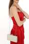 Women's Pearl Color Pearl Stone Evening Dress Clutch Portfolio Handheld Evening Wedding Engagement Bag 362 - 6