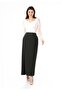 Maxi Length Khaki Classic Skirt with Back Zipper and Slit