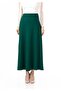 Maxi Size Green A-Line Classic Skirt with Zipper and Lining - 2