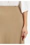 Camel Midi Length A-Line Skirt - 5