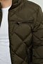 Hscstore Men's Zippered Pocket Detailed Khaki Coat - MINAS - 3