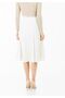 A-Line White Color Midi Length Skirt - 5