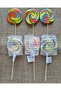 Colorful Mixed Fruit Flavored Wooden Handle Lollipops 100 Pieces 14 Gr