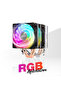 Gm-420 2 Fans 4 Copper Tubes Rgb Tower Type Black Cpu Fan (No Amd Bracket) - 2