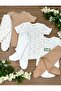 6-Piece Cotton Newborn Baby Set (3 Snap-Fastened Bodysuits + 3 Footed Bottoms) Polka Dot - 2