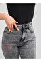 Mom Jean Lycra High Waist Trousers - 3