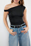 Siyah  Örme Bluz TEDSS24BZ00031 - 2