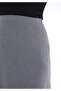 Gray Midi Length A-Line Skirt - 5