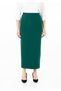 Maxi Length Classic Green Back Slit Zipper Skirt - 3