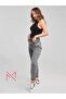 Mom Jean Lycra High Waist Trousers - 8