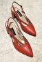 Women's Red Genuine Leather Heeled Shoes, Sizes 34-35-41-42 - 3