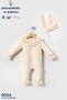 Organic Lace Baby Girl Jumpsuit with Hat Hospital Exit Lace Embroidered Gift Mevlüt Outfit - 3