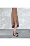 Side-Drawstring Gathered Ruched Linen Skirt - 4