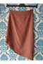 Side-Drawstring Gathered Ruched Linen Skirt - 5
