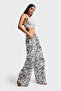 Black and White Zebra Pattern - 100% Cotton Palazzo Fit Women's Denim - 5