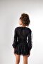 Waist Tied Flounce Mini Elsa Skirt Black - 5