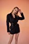 Eyelet Detailed Patent Leather Vinly Belt Black - 5