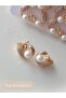 Xupıng Gold Minimal Koi Pearl Steel Earrings