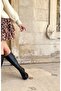 Women's Revolution Matte Black Leather Pull-on Boots - 5