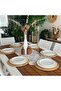 American Service Set, 6-Piece Gold Color Plate and Runner Cover Snowflake - 2