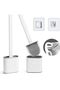 White Color Silicone Bathroom Toilet Bowl Cleaning Brush And Holder Wc Toilet Bowl Brush - 4