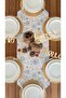 American Service Set, 6-Piece Gold Color Plate and Runner Cover Snowflake - 3