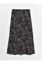 Patterned A-Line Women's Skirt with Elastic Waist