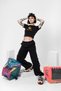 Black Crop Top - Duck You!Printed - 3